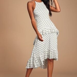 Lulu's Black and White Polka Dot Kids Dress